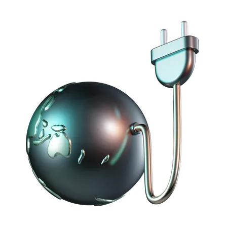 Earth Cable  3D Icon