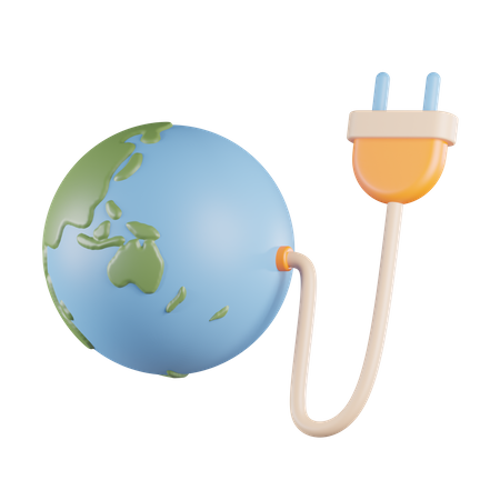 Earth Cable  3D Icon