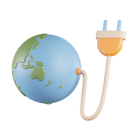 Earth Cable  3D Icon