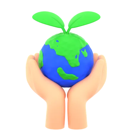 Earth Care  3D Icon