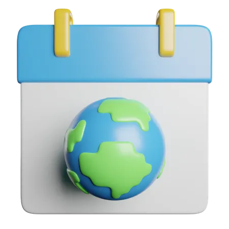 Shedule Date Earth Day 3D Icon