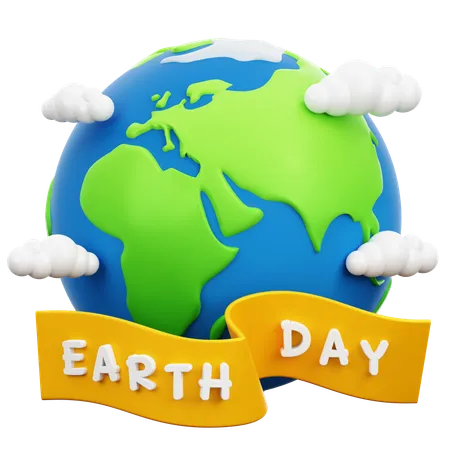 Earth Day Banner  3D Icon