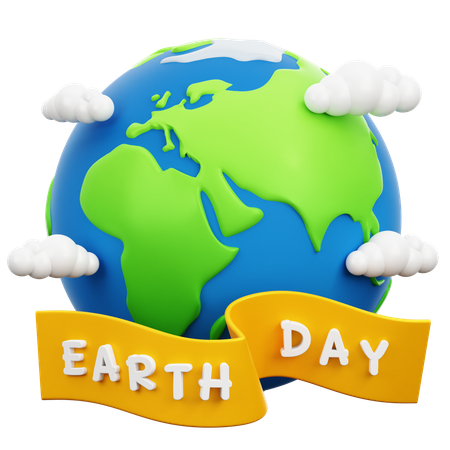 Earth Day Banner  3D Icon