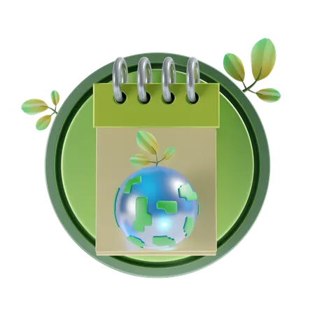 Earth Day 3 D Icon Illustration 3D Icon
