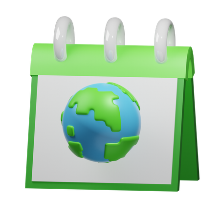 Earth Day Calendar  3D Icon