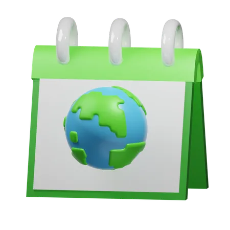 Earth Day Calendar  3D Icon