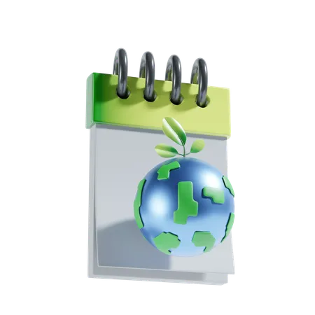 Earth Day Calendar  3D Icon