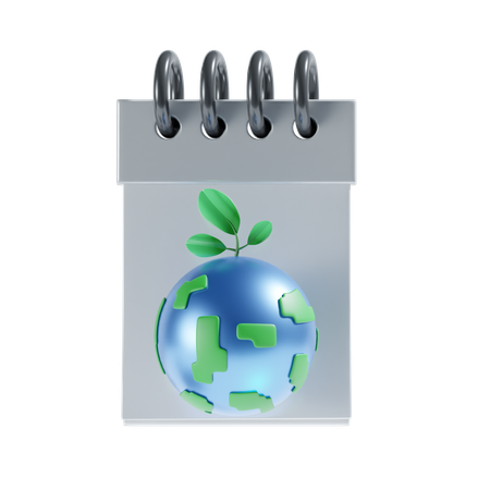 Earth Day Calendar  3D Icon