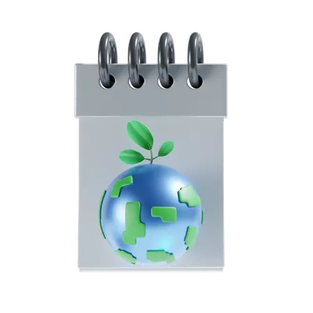 Earth Day Calendar  3D Icon