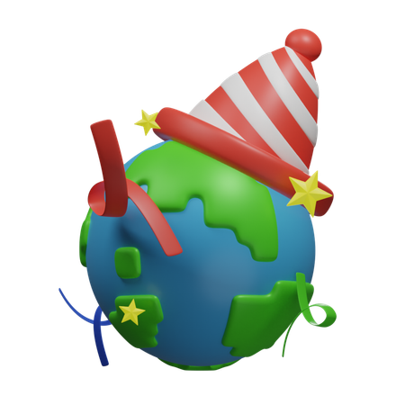 Earth Day Party  3D Icon