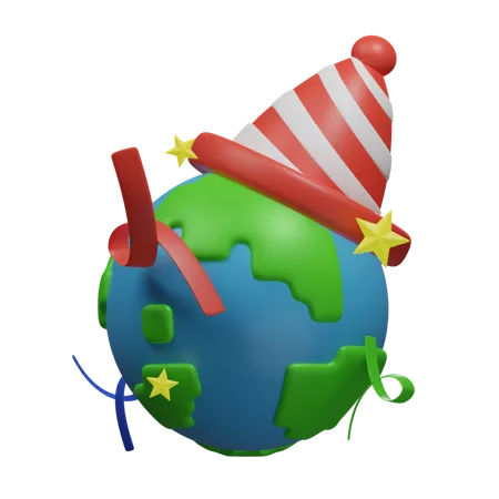 Earth Day Party  3D Icon