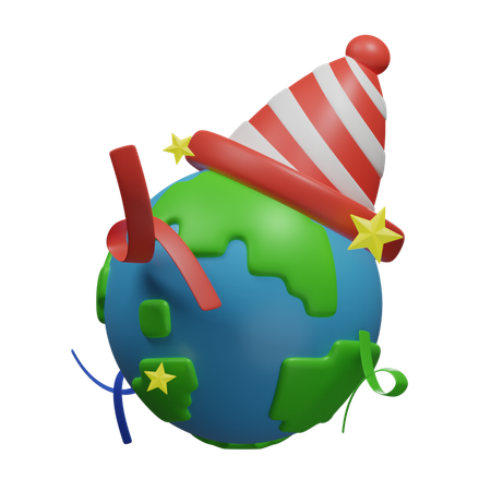 Earth Day Party  3D Icon