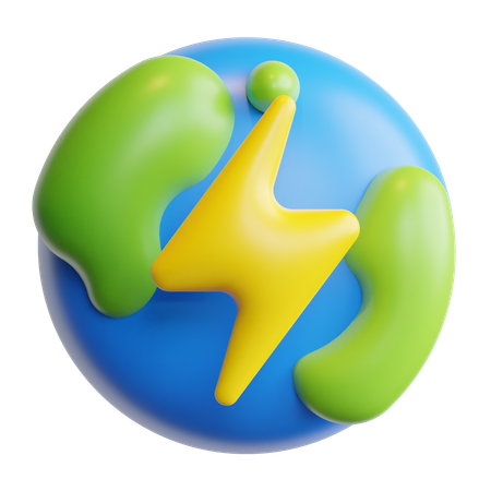 Earth energy  3D Icon