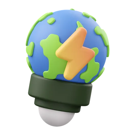 Earth Energy 3 D Render Icon Illustration 3D Icon