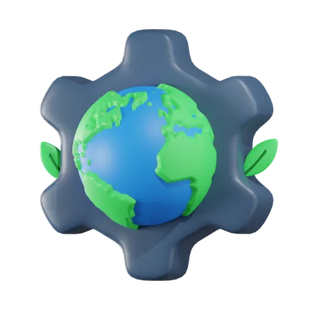 Earth Gear  3D Icon