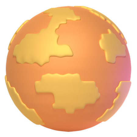 Earth Globe  3D Icon