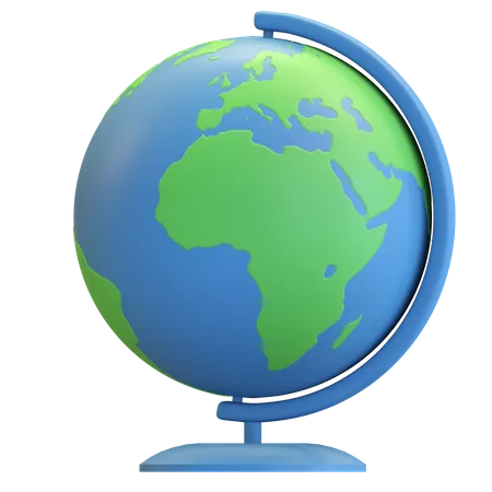 Earth globe 3D Illustration