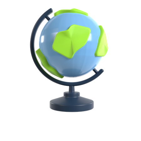 Earth Globe 3D Icon