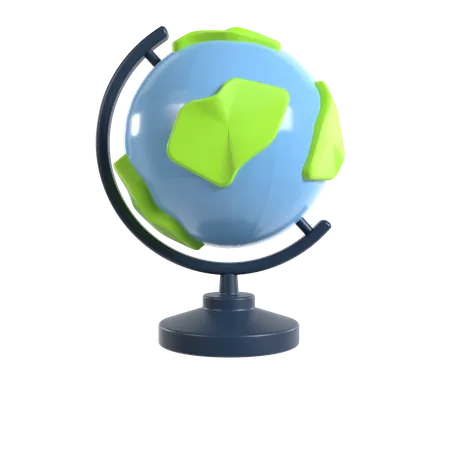 Earth Globe 3D Icon