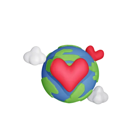 Earth Health  3D Icon