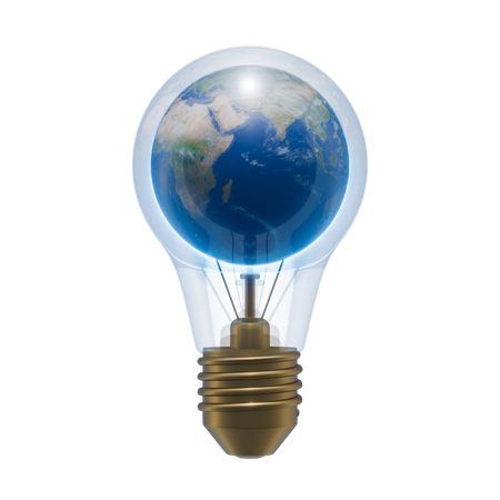 Earth Hour Light Bulb  3D Icon