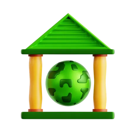Earth House  3D Icon