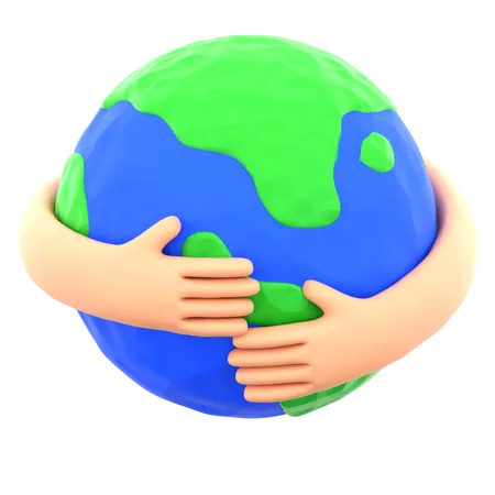 Earth Hug  3D Icon