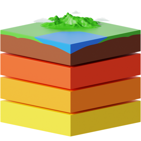 Earth Layers  3D Icon