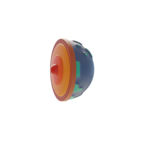Earth Layers  3D Icon