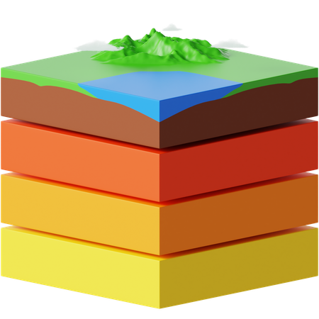 Earth Layers  3D Icon