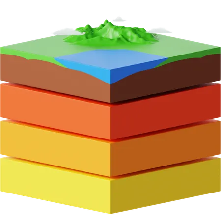 Earth Layers  3D Icon