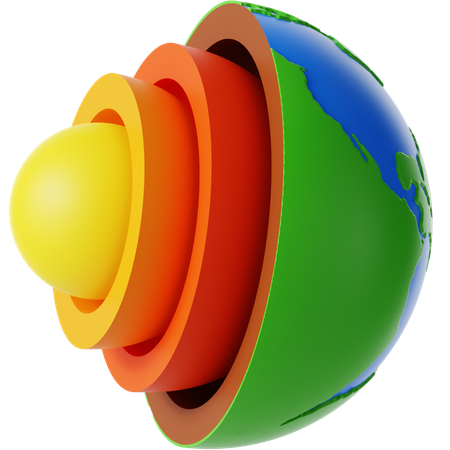 Earth Layers  3D Icon