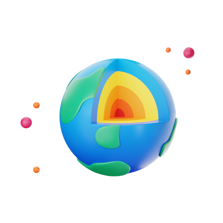 Earth Layers  3D Icon