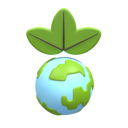 Earth Leaf  3D Icon