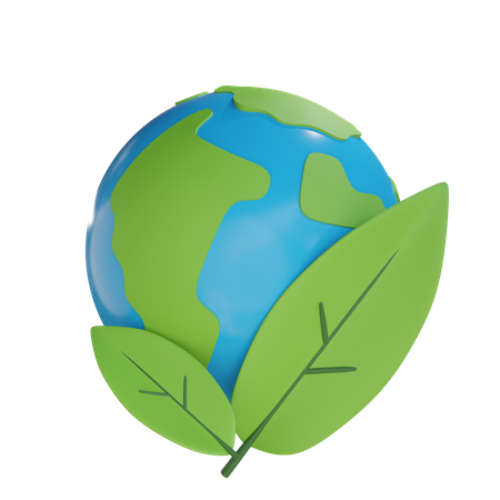 Earth Leaf  3D Illustration