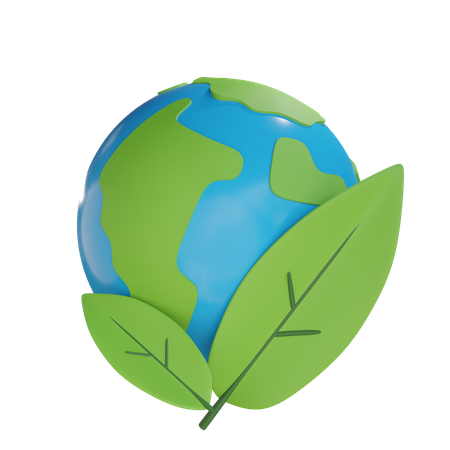 Earth Leaf 3D Illustration