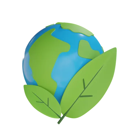 Earth Leaf  3D Illustration