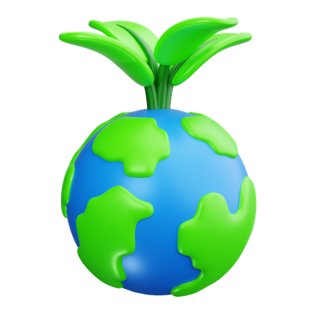 Earth Leaves  3D Icon