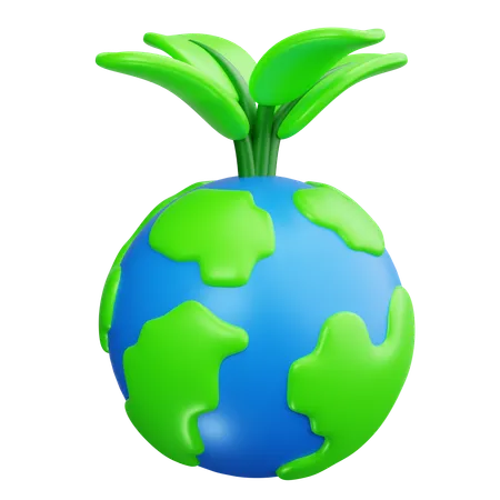 Earth Leaves  3D Icon