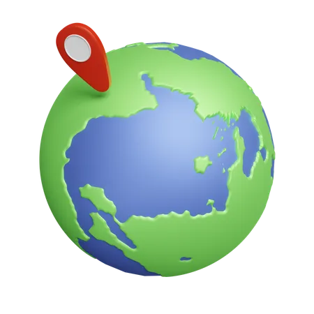 Earth Location  3D Icon