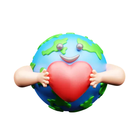 Earth Love  3D Icon