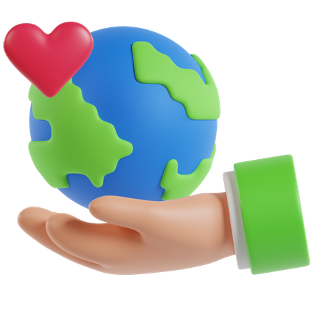 Earth Love  3D Icon