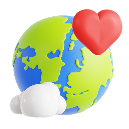 Earth Love  3D Icon