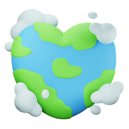 Earth Love  3D Icon