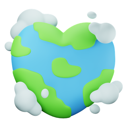 Earth Love  3D Icon