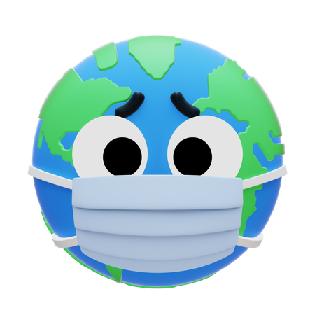 Earth Medicalmask  3D Icon