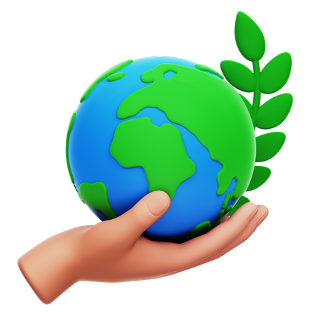 Earth Peace Symbol  3D Icon