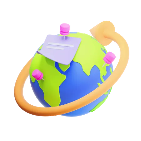 World Globe 3 D Illustrations 3D Icon