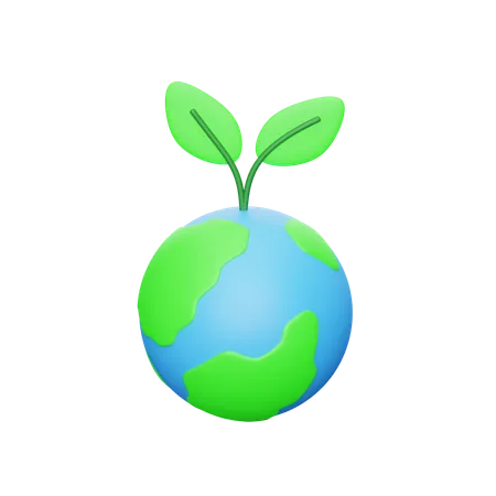 Earth plant  3D Icon