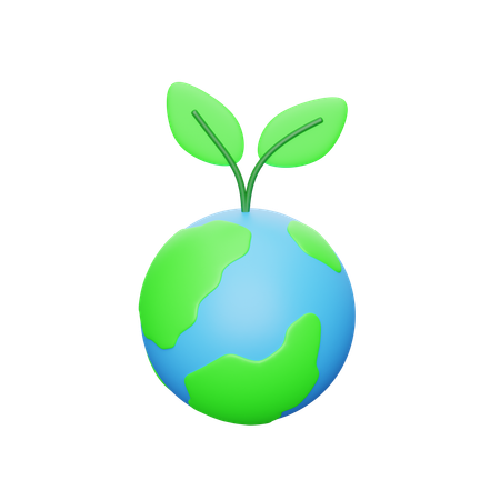 Earth plant  3D Icon